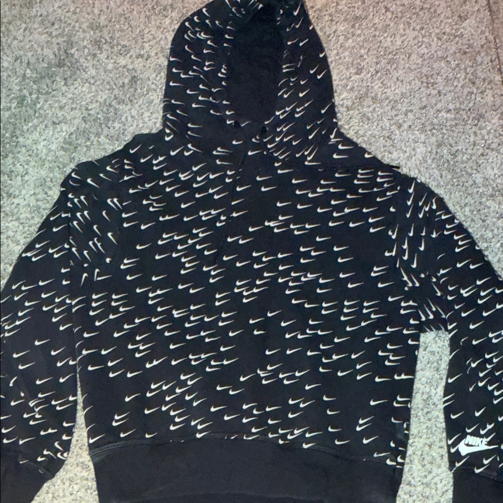 Nike Black and White Logo Hoodie